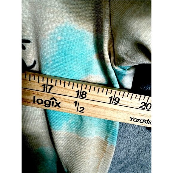 Women’s T-shirt Peace Love And Boots Cowgirl Bleached Blue Shirt Size Large - Picture 8 of 10